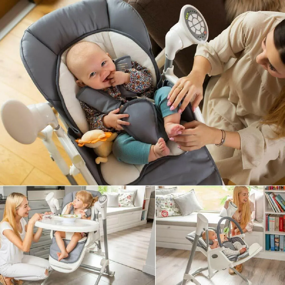 Lionelo Niles (2 en 1 Chaise, gris