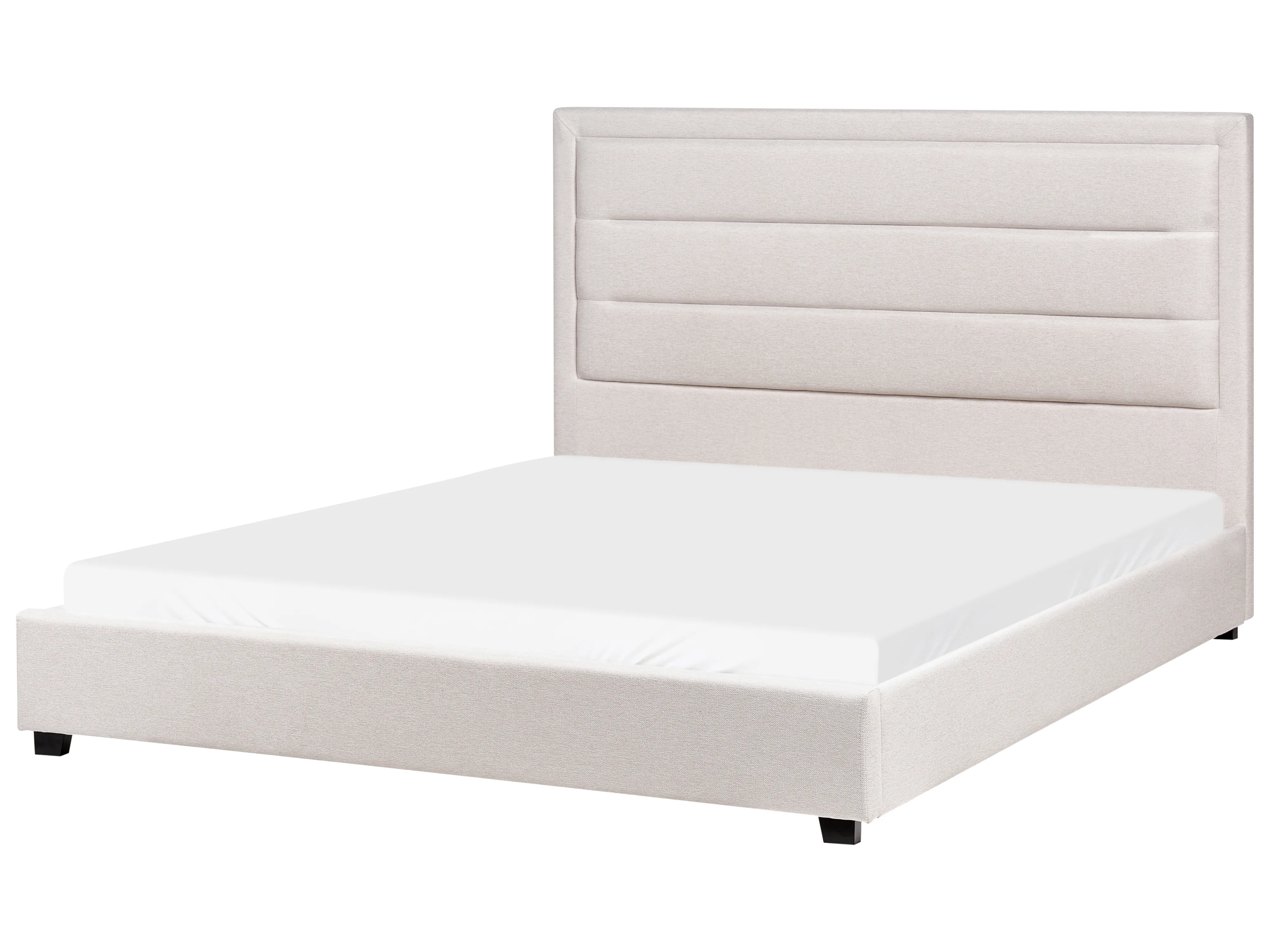Bed Stof ROUEN 160 x 200 cm Lichtbeige