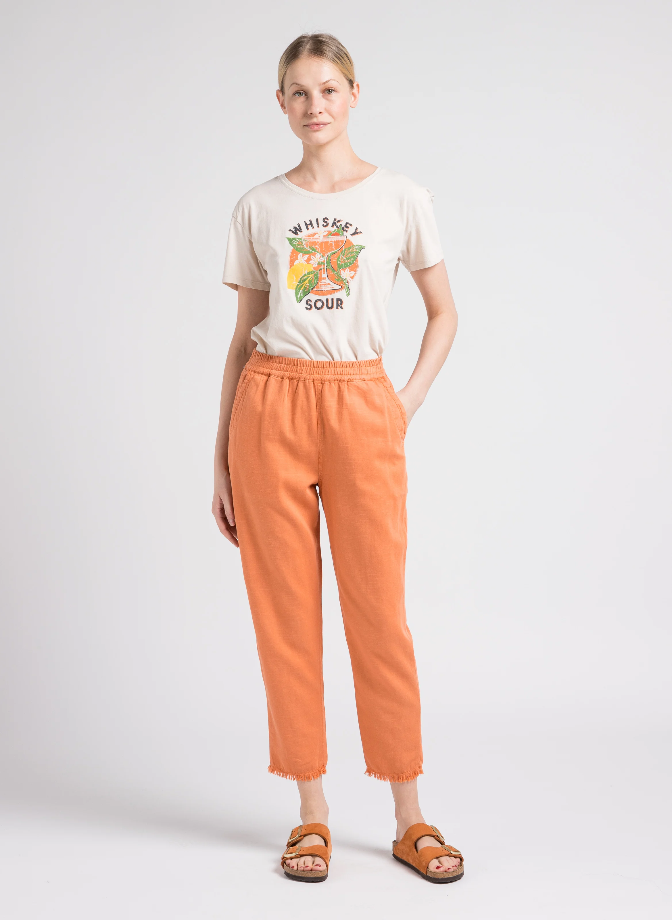 HOCEAN - Sandales spartiates en cuir | Marron