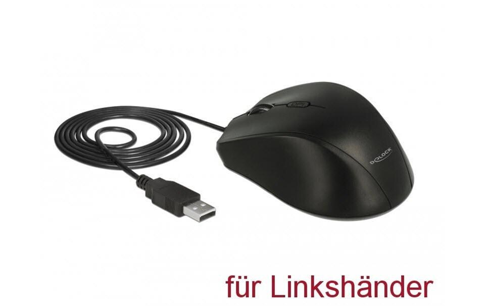 Ergonomische Maus 12548 für LinkshänderErgonomische 5-Tasten-USB-Maus für Linkshänder