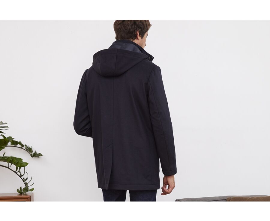 Manteau homme laine cachemire Marine - GRELLAN