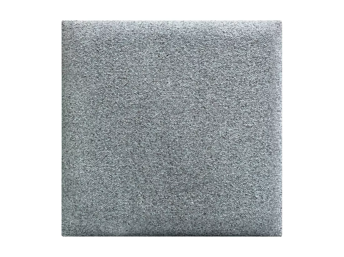 DHOME Lot de 8 Panneaux Rembourrés en Tissu Aqualine Autocollants pour Mur Acoustiques Absorbants Protection contre les choc (Gris perle, 50x50cm, x8)