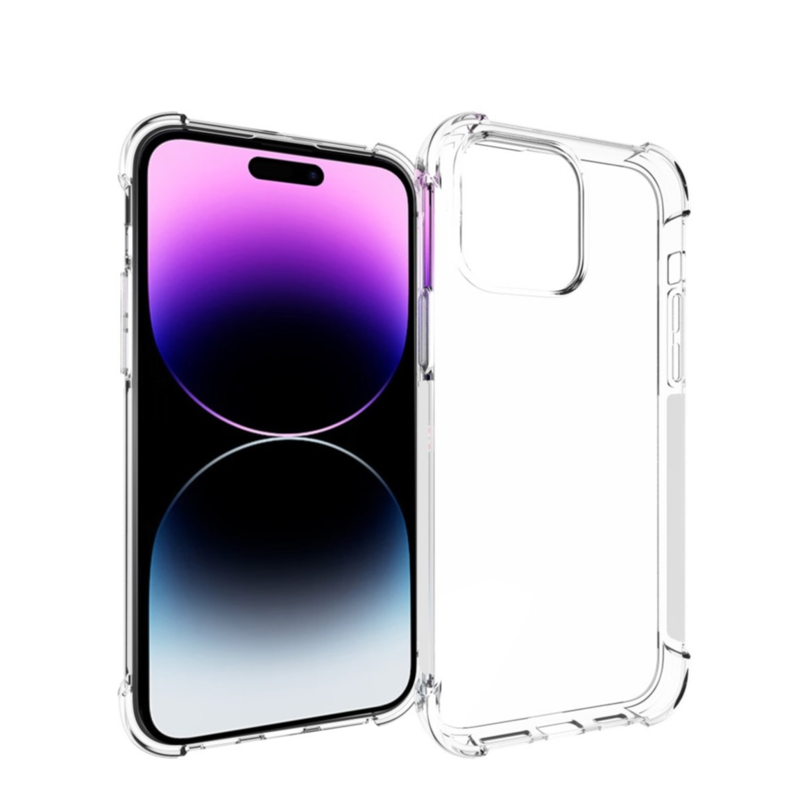 iPhone 15 Pro Max Gummi Hülle Case Slim Design mit Air Cushion Fallschutz - Transparent