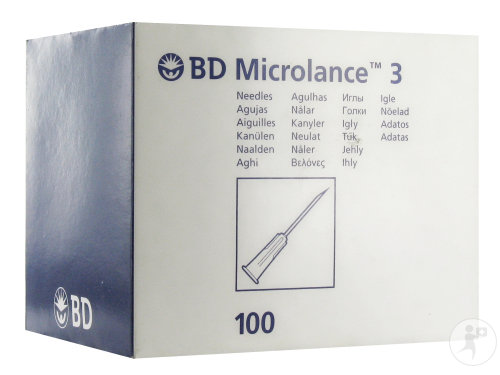 BD Microlance 3 Aiguille 23G 1 RB 0,6x25mm Bleu 100 Pièces
