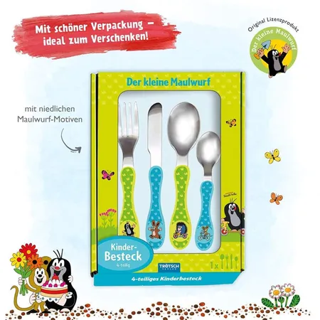 Trötsch Der kleine Maulwurf Kinderbesteck Fahrzeuge