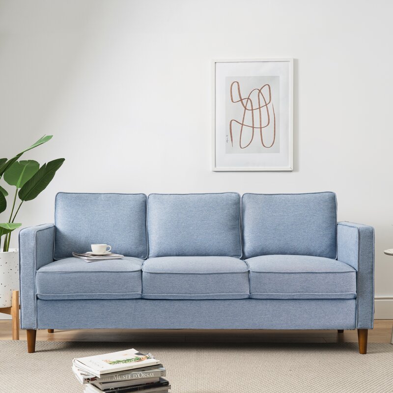 Hana 73&rdquo; Square Arm Sofa