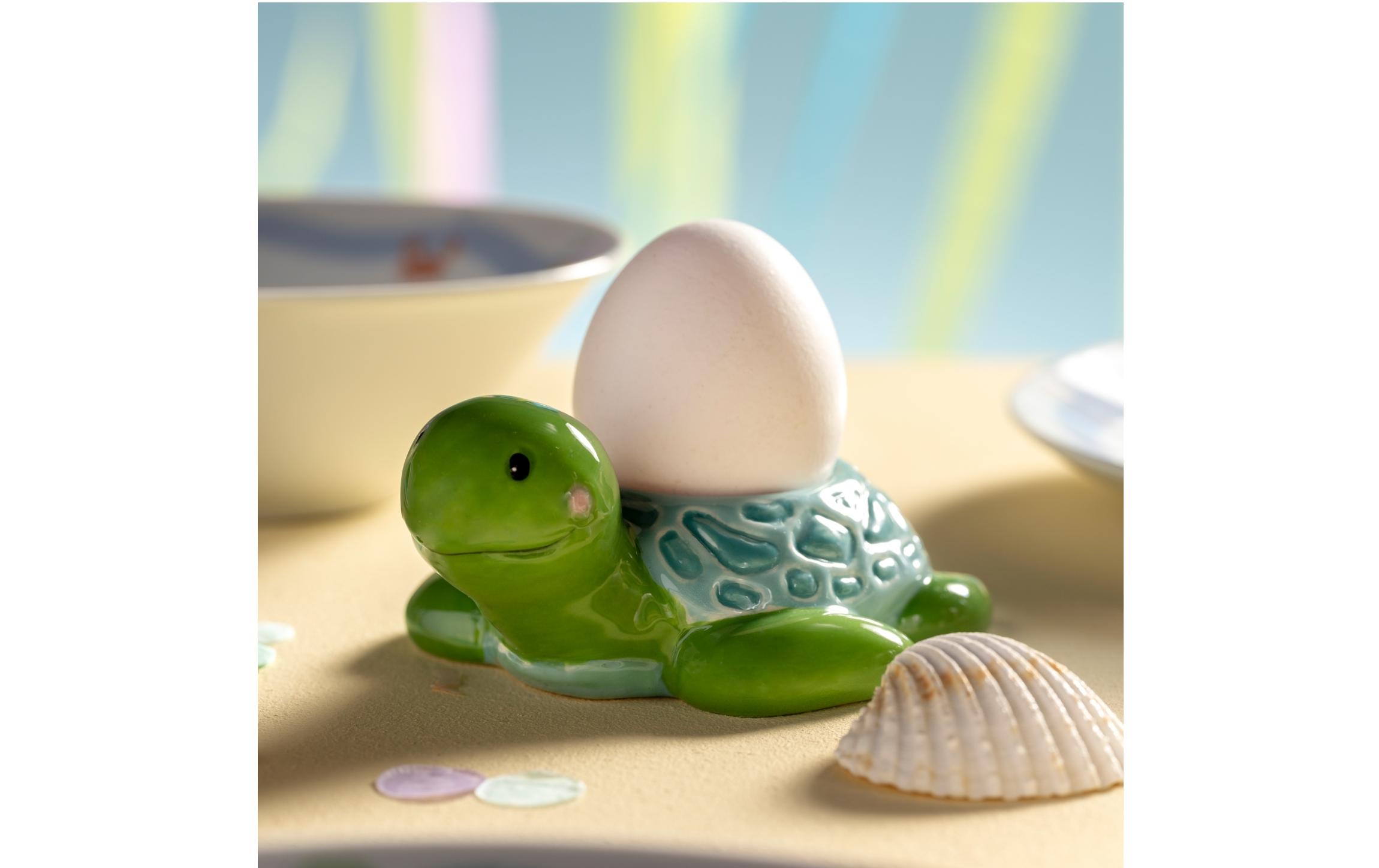 Kindereierbecher Avventura Schildkröte, Grün/HellblauEierbecher für Kinder