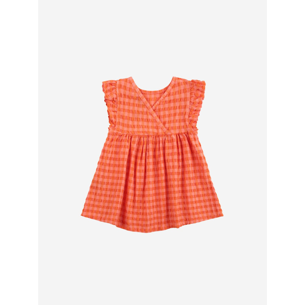 Køb Bobo Choses Coral Pink Vichy Woven Kjole
