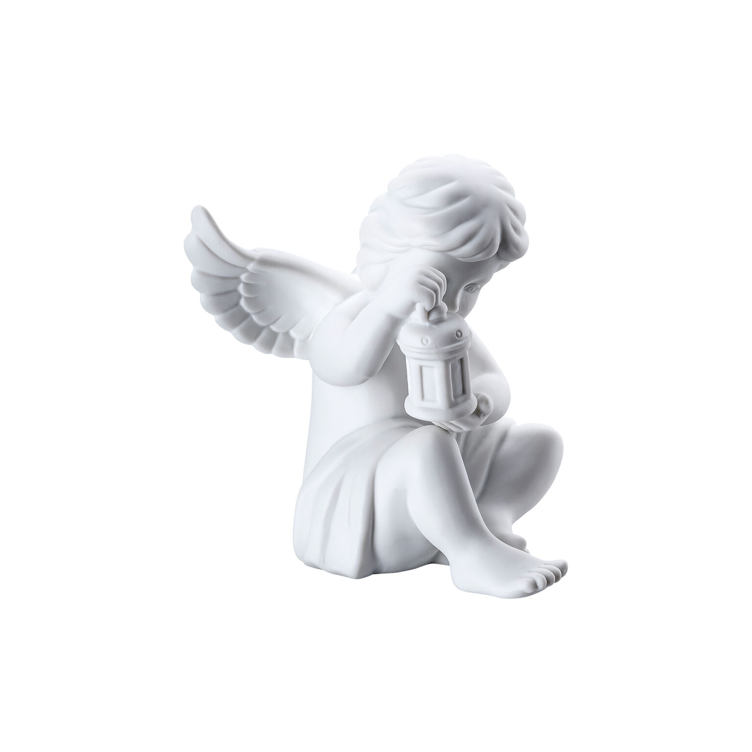 Angels Weiss matt Engel mit Laterne