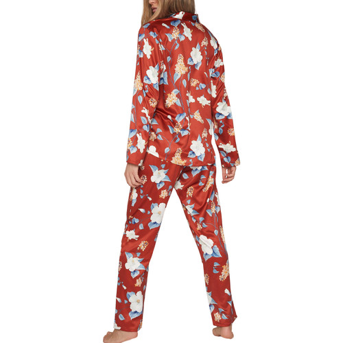 Admas - Pijama pantalón camisa Winter Garden Rojo