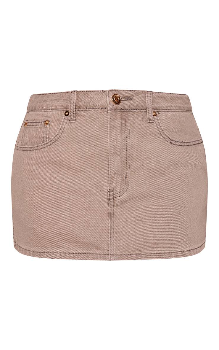 Gris Pierre Mini-jupe En Denim Délavé
