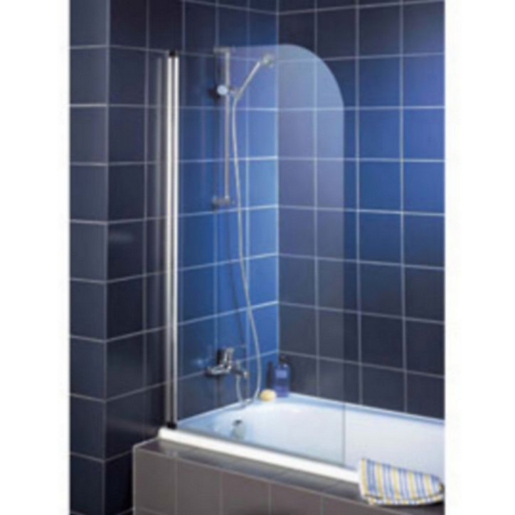 Pare-baignoire 1 volet pivotant 80 x 140 cm, verre transparent anticalcaire, profilé chrome, Schulte Capri