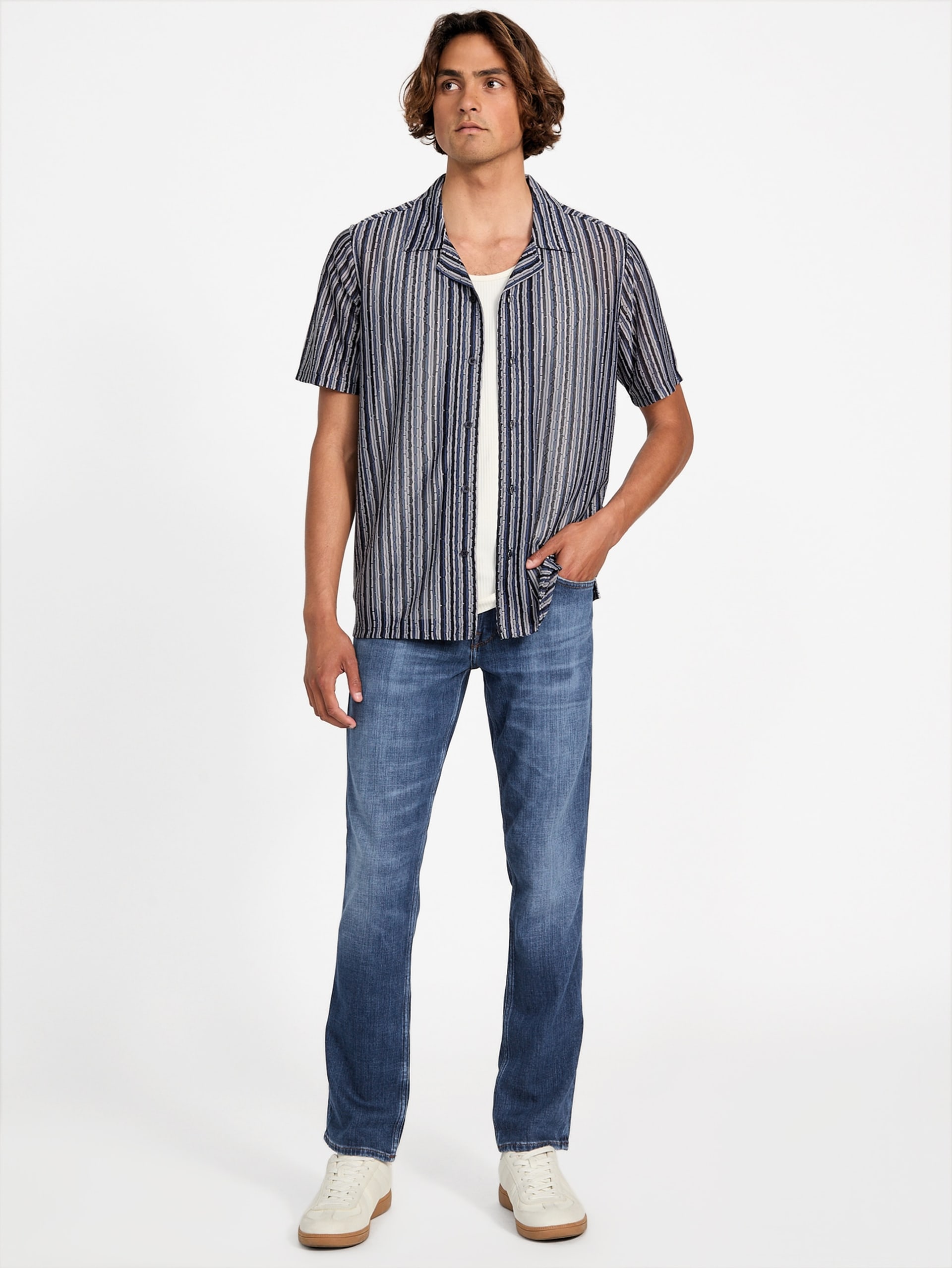 Camisa Wyatt Stripe Resort