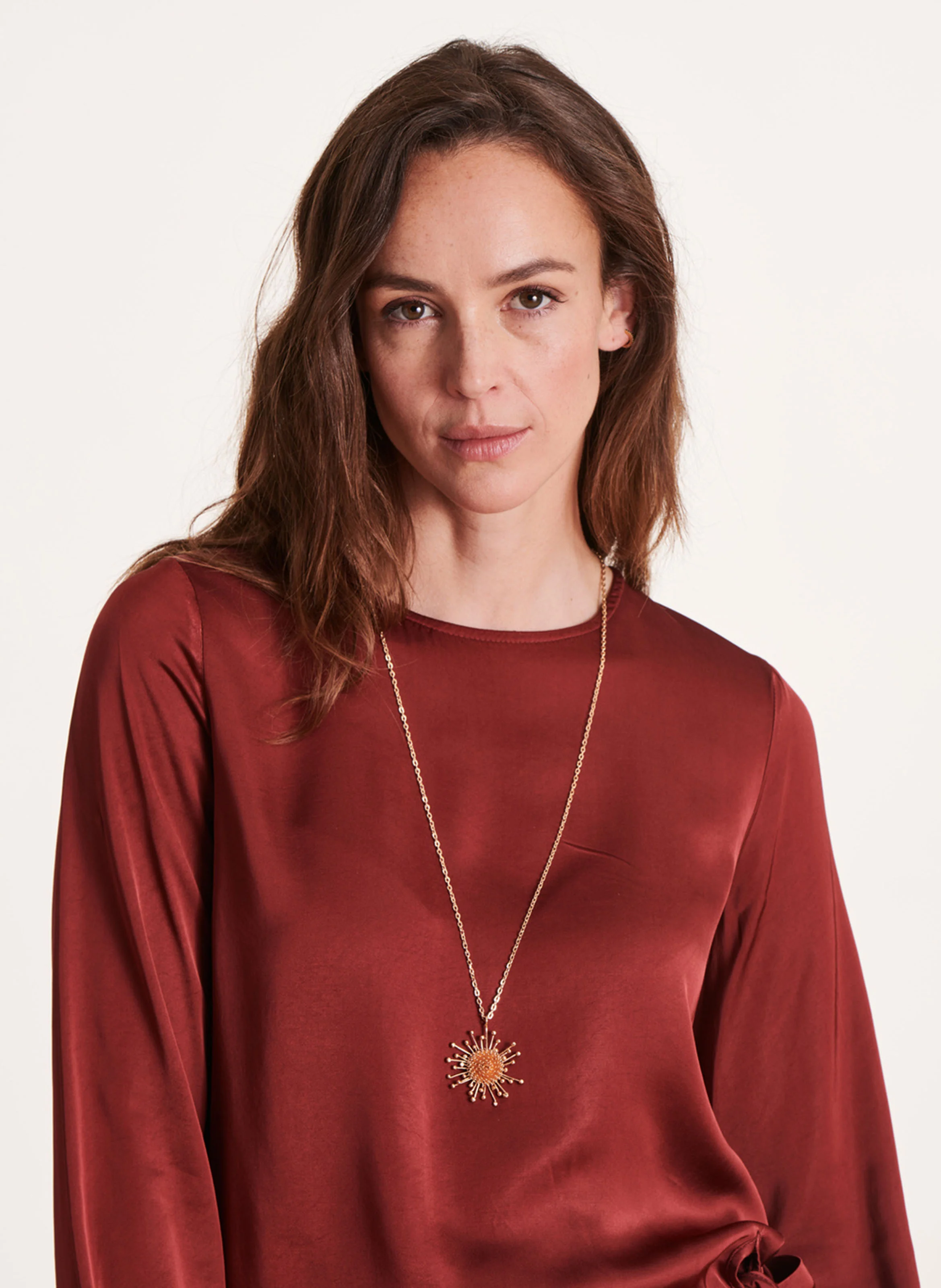 Collier sautoir en laiton mélangé | Jaune
