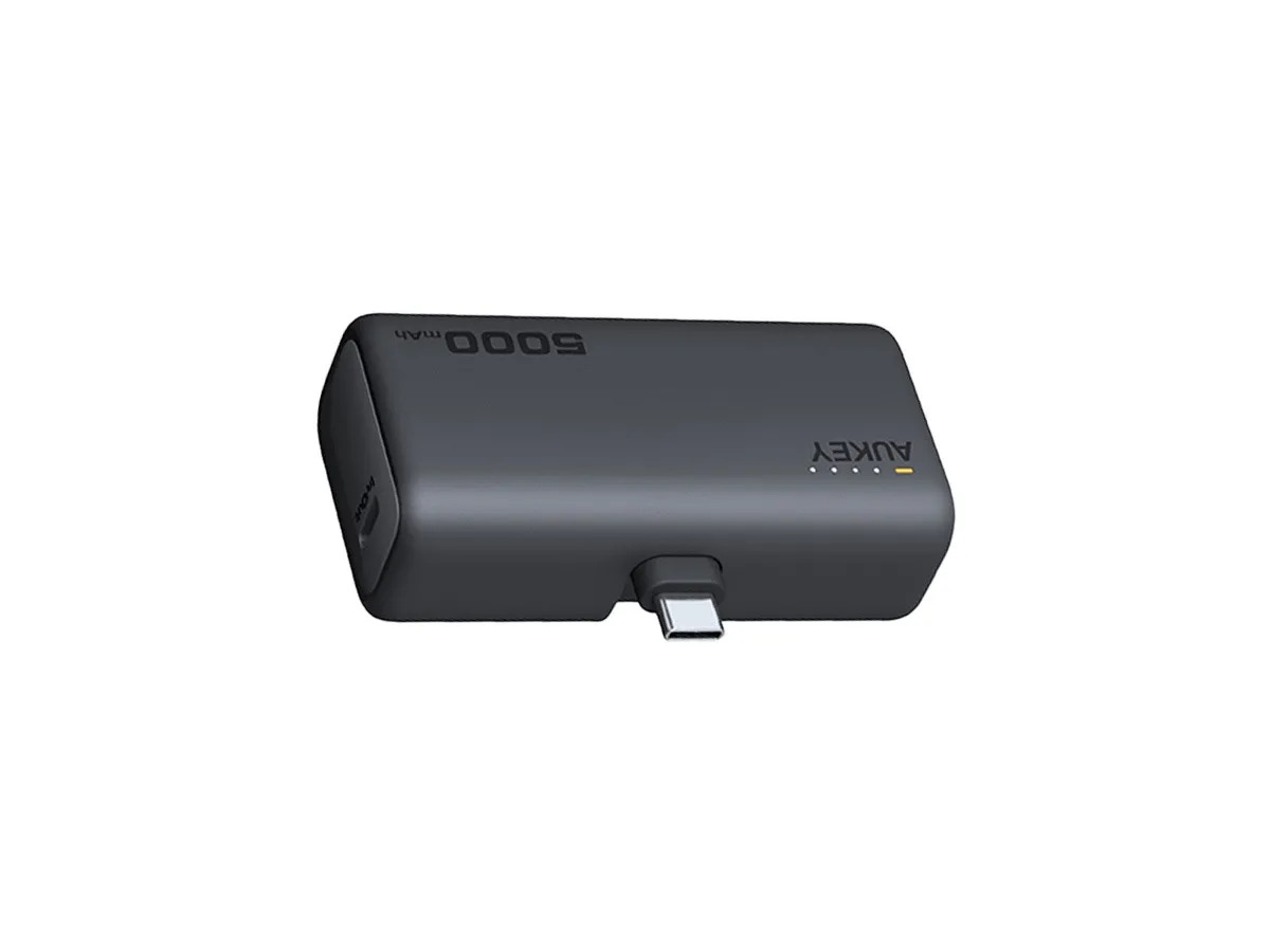 (20W) Spark Pocket 5000mAh Powerbank USB C Ladegerät mit USB C Anschluss   Kickstand PD (PB-Y59) - Grau