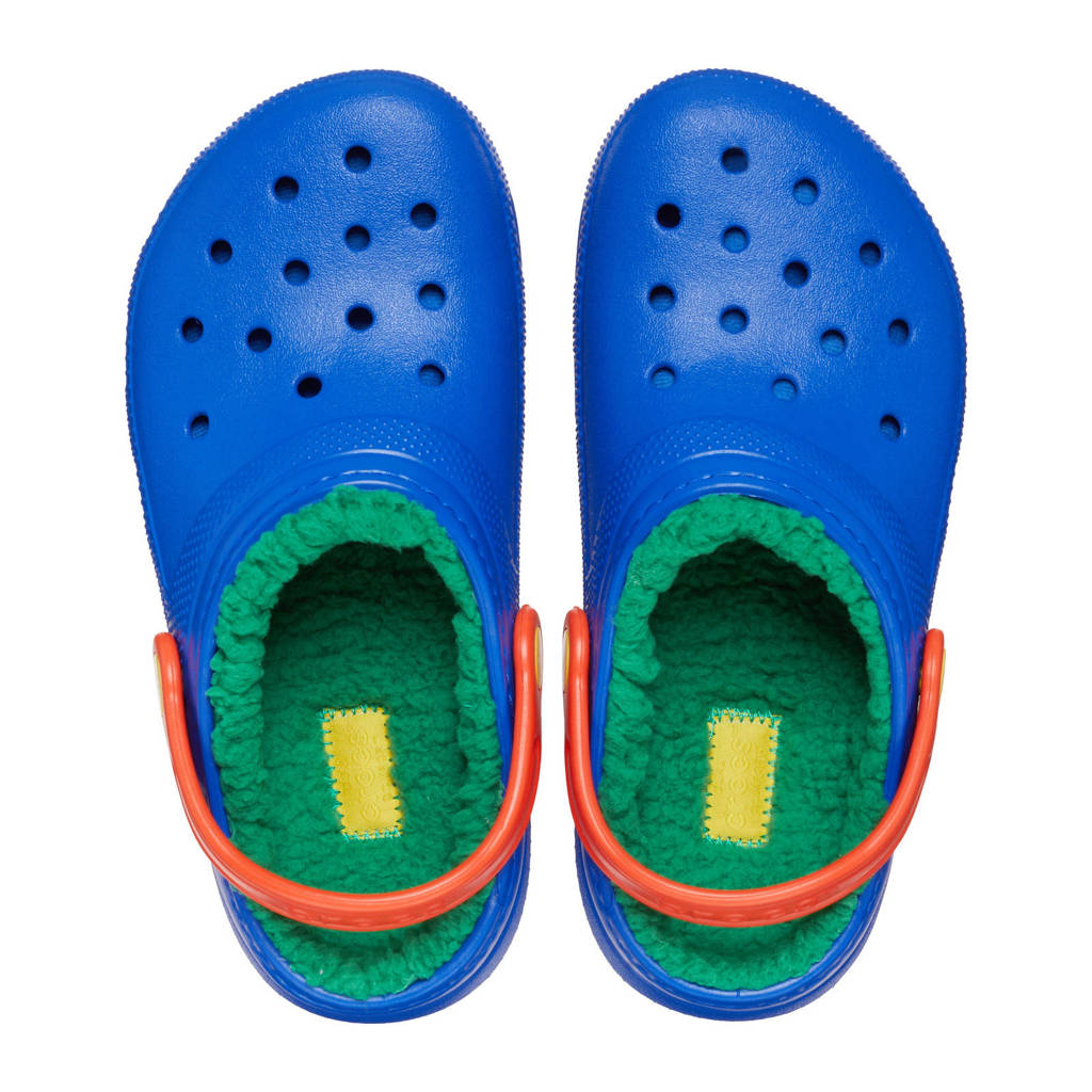 Crocs gevoerde clogs blauw/groen