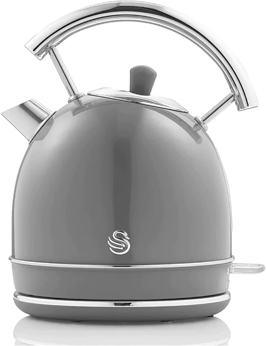 Retro Bouilloire, 1,8 L, Acier Inoxydable sans BPA, Résistance Cachée,