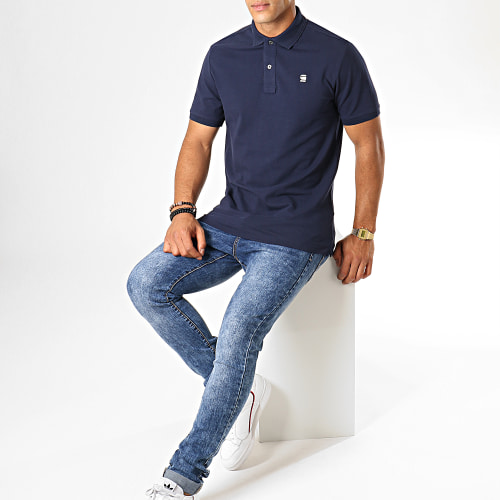 Polo Manches Courtes Dunda Slim D11595-5864 Bleu Marine
