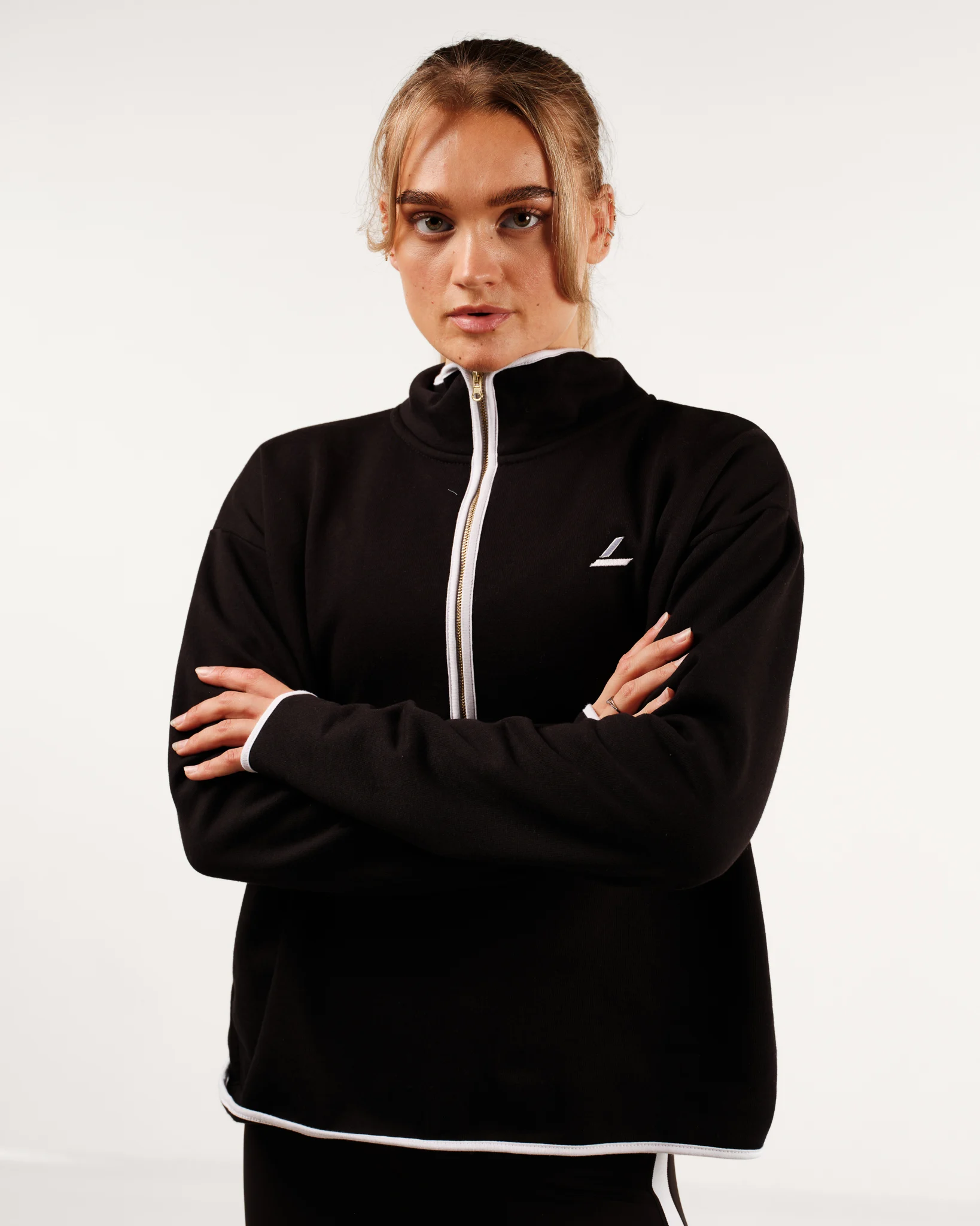 LEVITY Division Half Zip Sweater Black