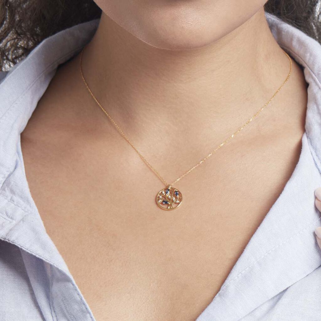 Collier Or Jaune Elsebein Saphirs