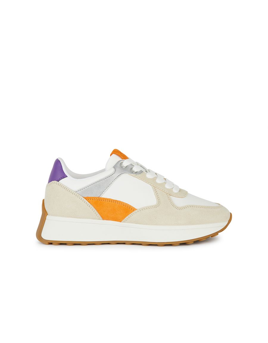 Baskets cuir blanc