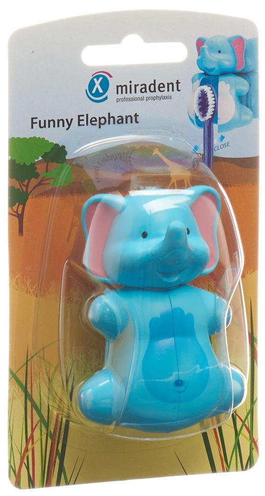 MIRADENT Funny Snapper Zahnbürstenhalter Elefant 1 Stk