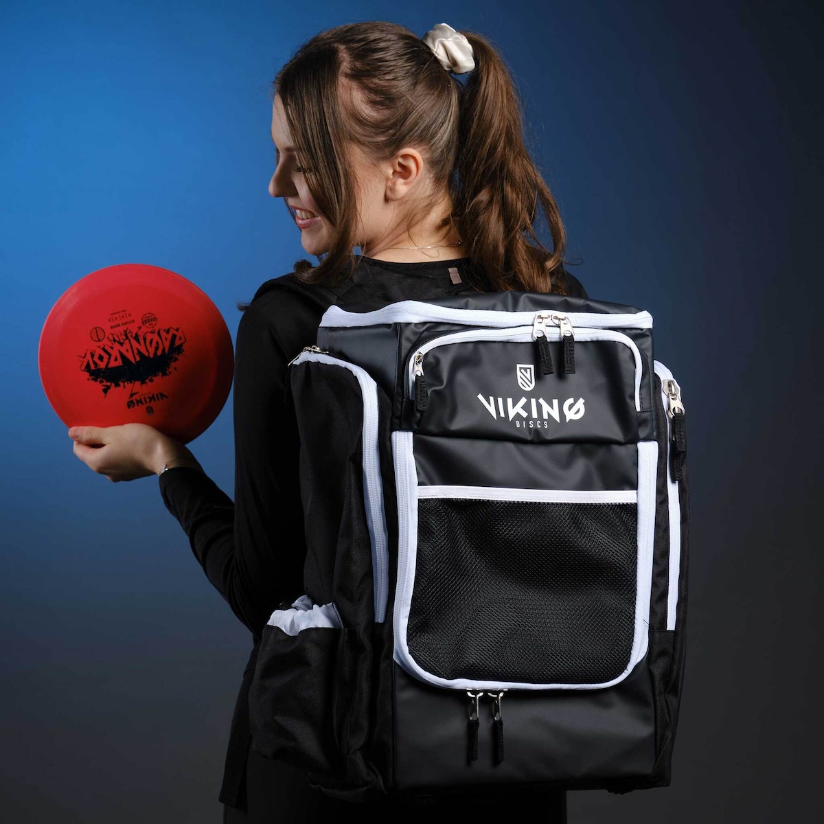 Viking Discs Tour Bag frisbeegolf sekk - Svart hvit