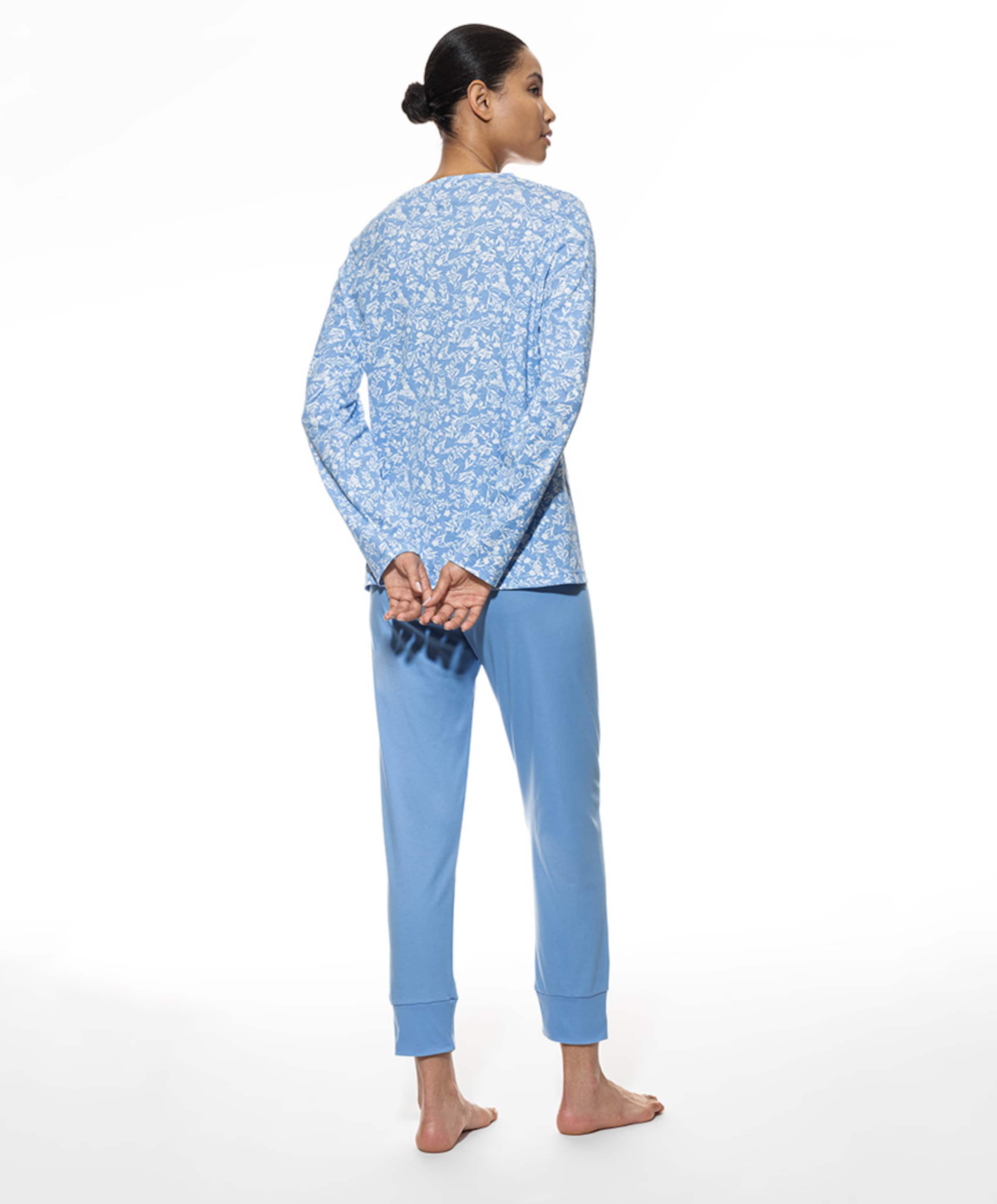 Mey Dames pyjamaset blauw