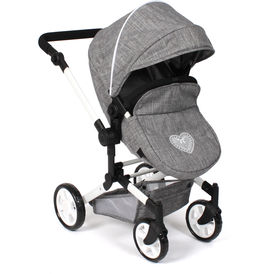 BAYER CHIC 2000 Kombi-Puppenwagen LINUS Jeans grey