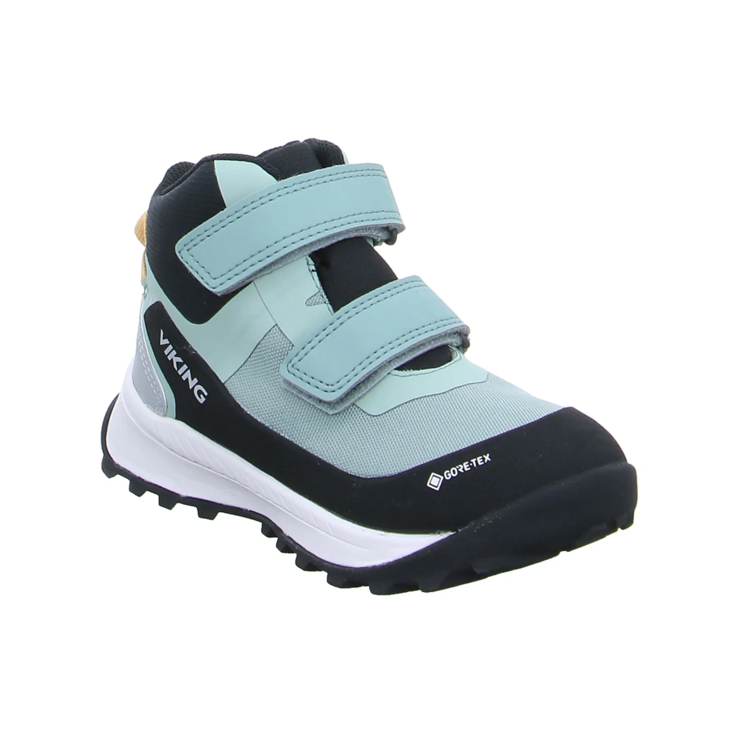 VIKING Kleinkinder-Halbschuh Klett Grün Textil  Sneaker high