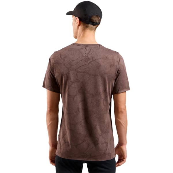 T-shirt running ODLO ZEROWEIGHT ENGINEERED CHILL-TEC T-SHIRT CREW NECK S/S FUDGE MELANGE
