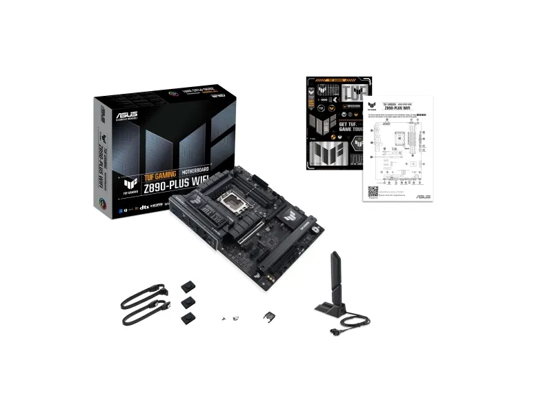 ASUS TUF GAMING Z890-PLUS WIFI - Bundkort - ATX - LGA1851 sokkel - Z890 Chipset - USB4, USB-C 3.2 Gen 2x2, USB 3.2 Gen 2, USB 3.2 Gen 1 - Wi-Fi 7, Bluetooth, 2.5 Gigabit LAN - onboard grafik (CPU påkrævet) - HD Audio (8-kanaler)