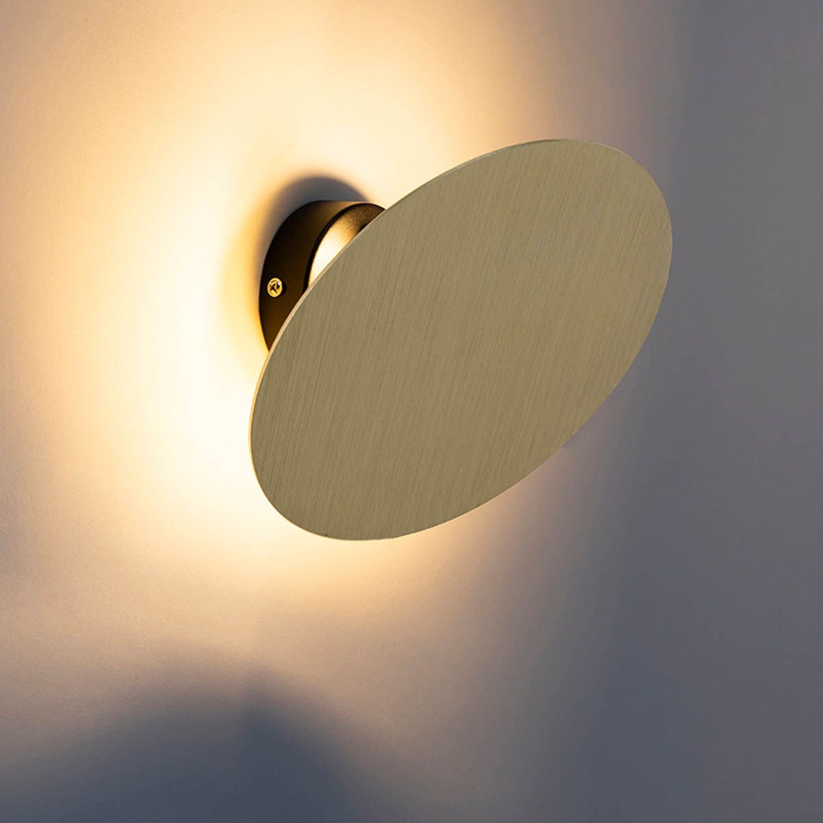 Smart wandlamp rond goud incl. 2 Wifi g9 - Pulley
