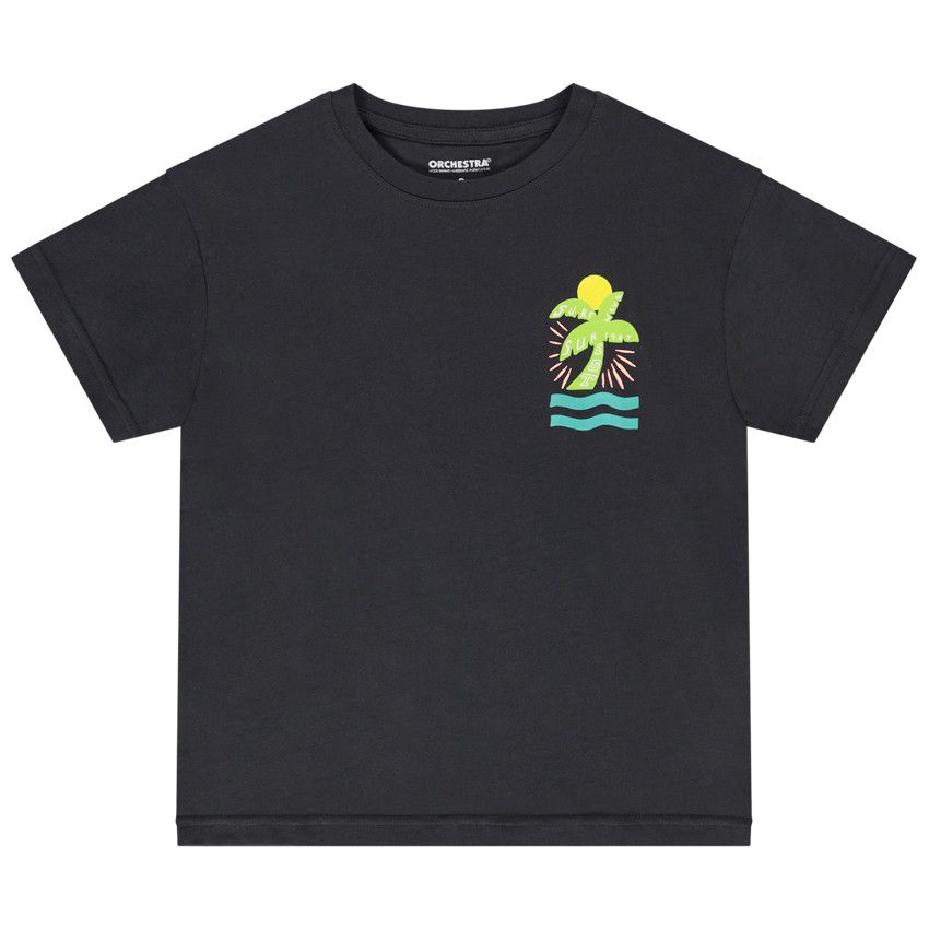 T-shirt manches courtes print fantaisie pour garçon - Gris foncé