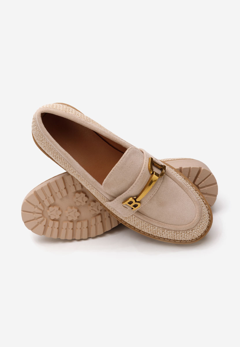 Mocassins femme beige Delena
