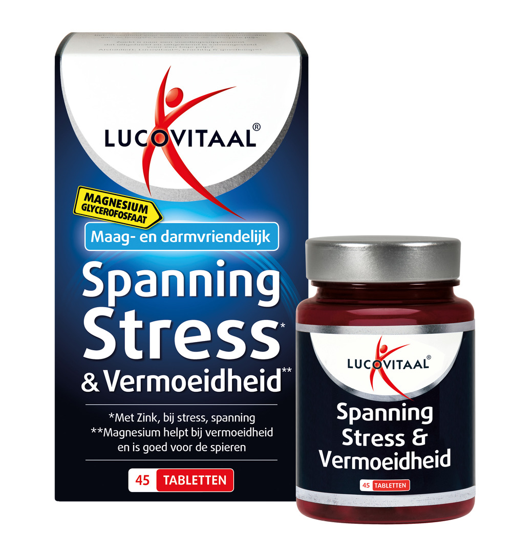 Lucovitaal Magnesium Spanning, Stress & Vermoeidheid (45 tabletten)