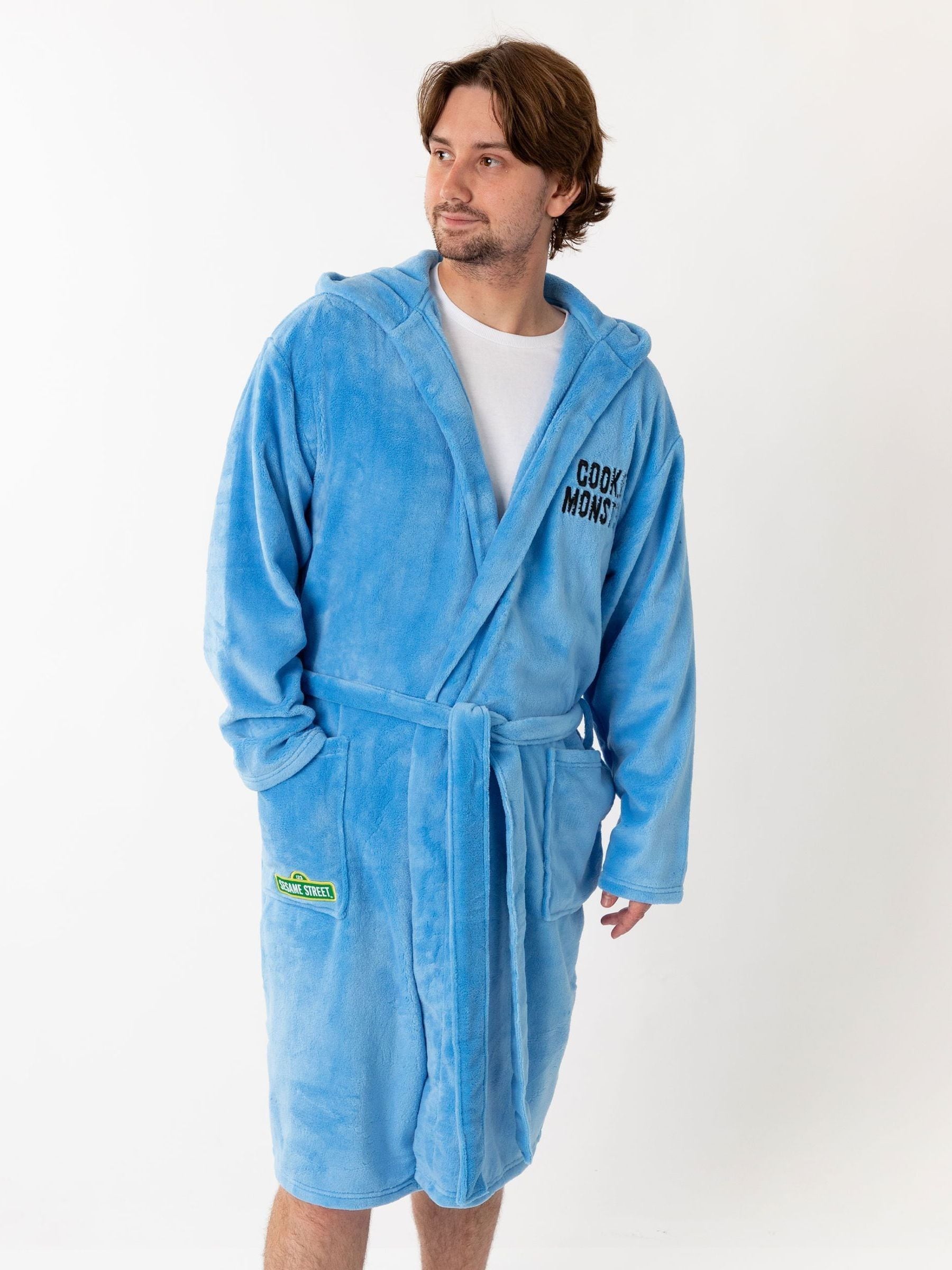 Vanilla Underground Sesame Street Cookie Monster Hooded Bath Robe