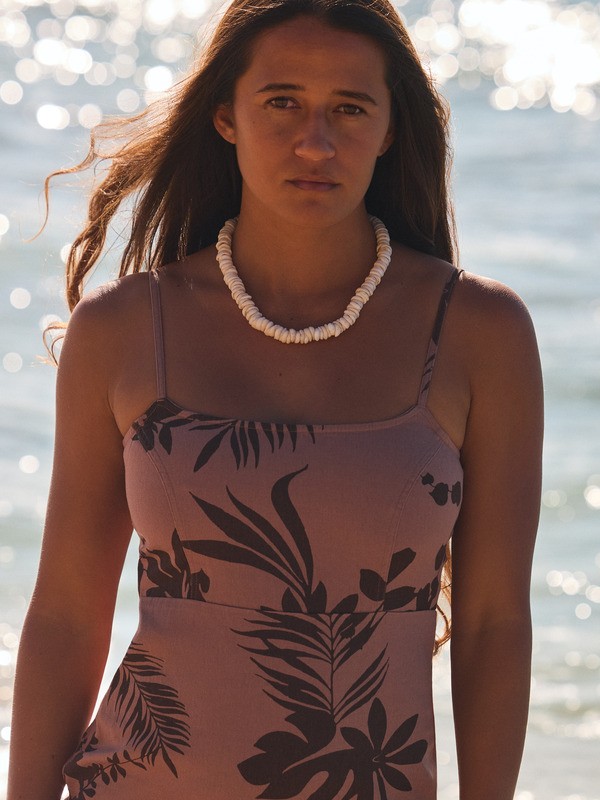 Seaside Memories Robe à bretelles Marron Femme
