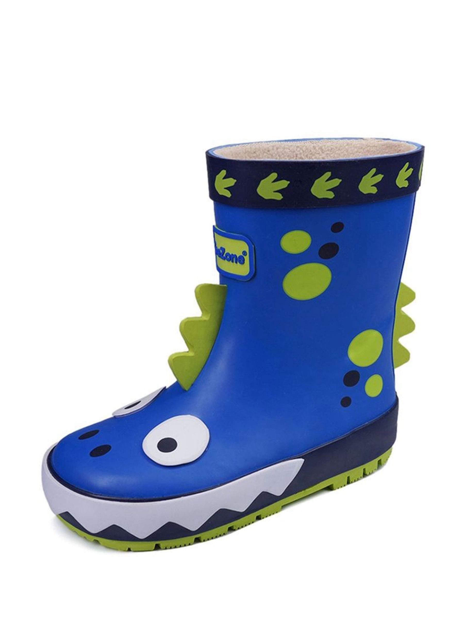 ToeZone blauwe regenlaarzen met dinosaurusprint
