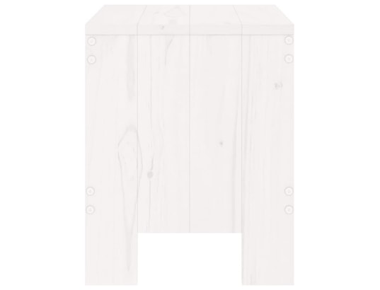 VIDAXL - Tabourets de jardin 2 pcs blanc 40x36x45 cm bois massif de p...