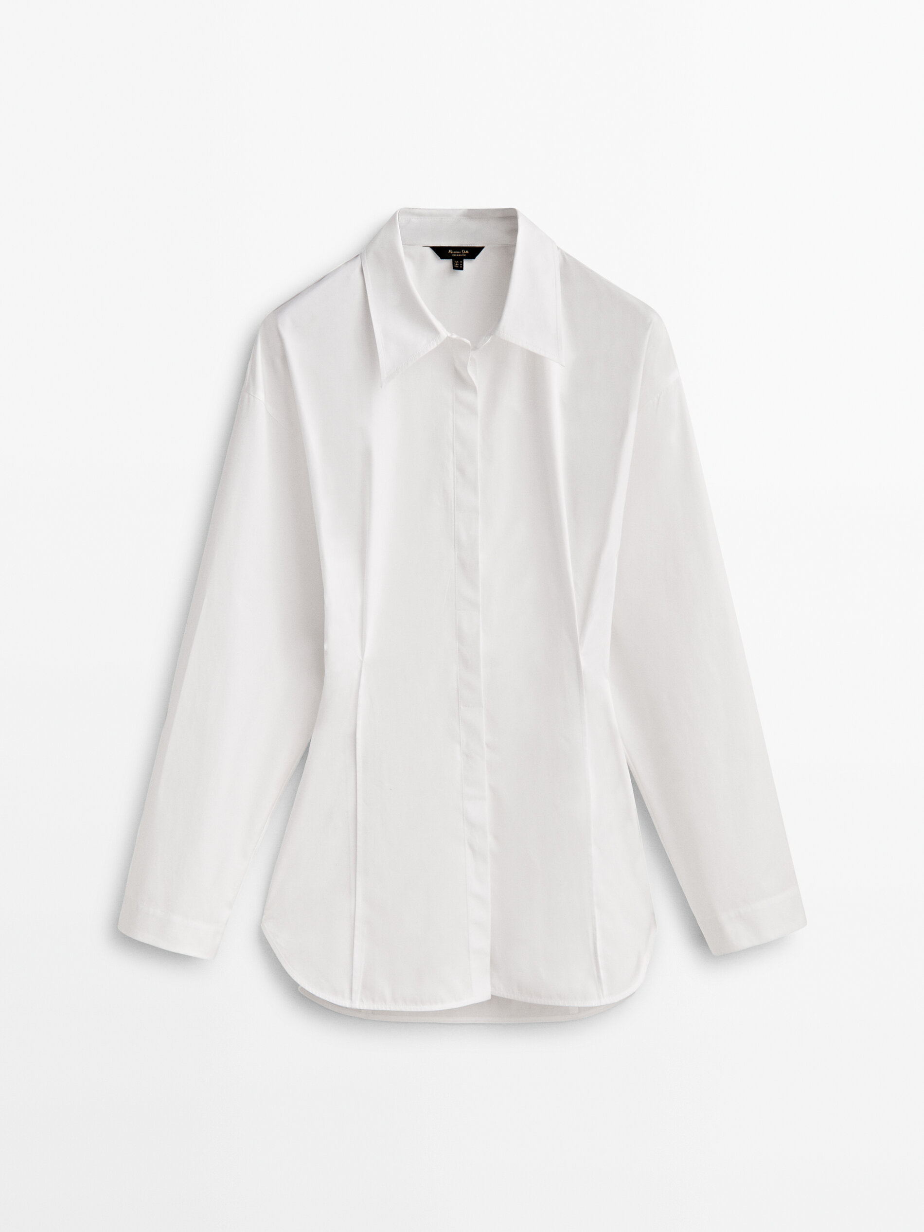 Pinças para camisa de popeline - BRANCAS