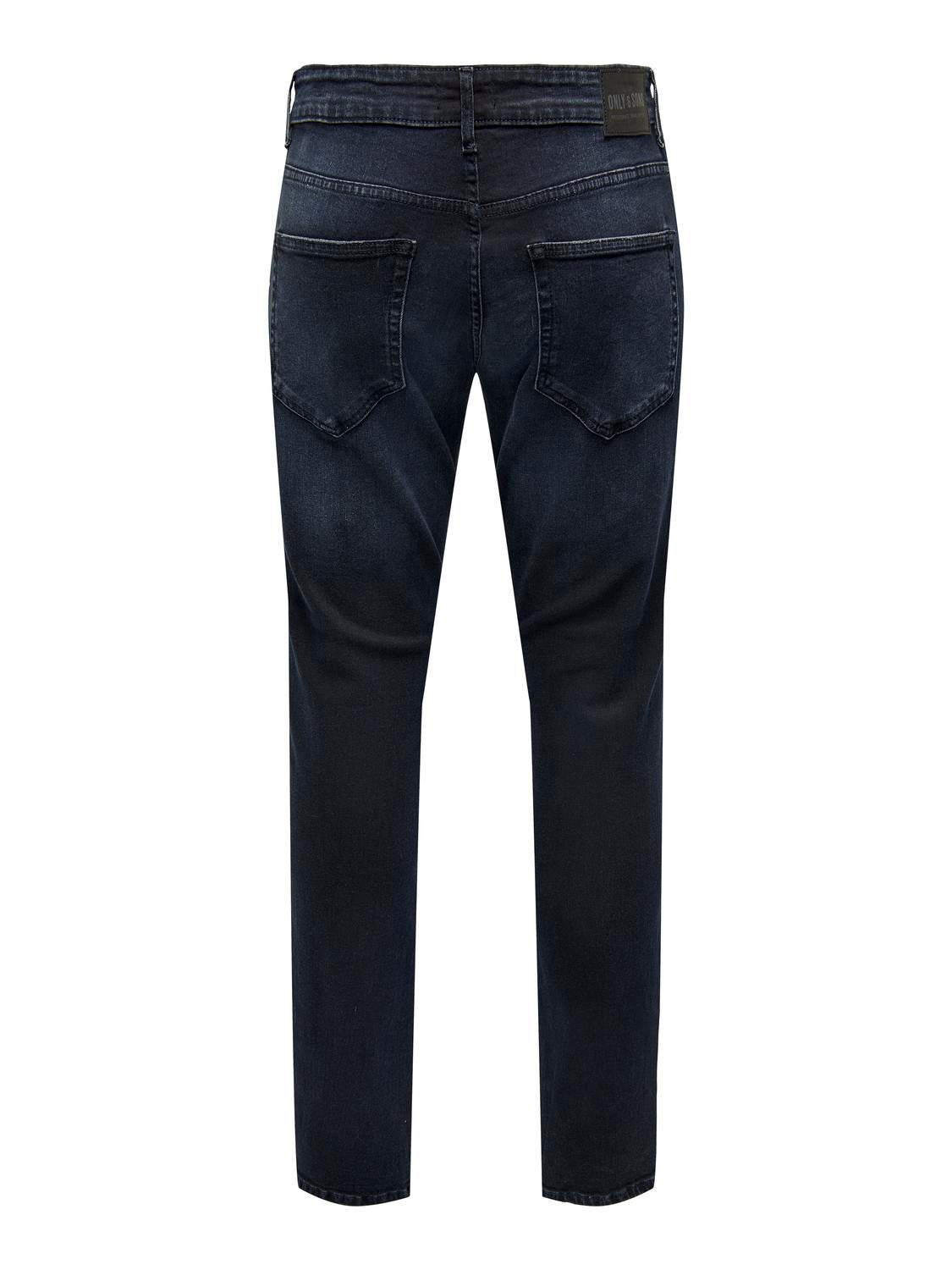 ONSLOOM Mittlere Taille Slim Fit Jeans Blue Black Denim
