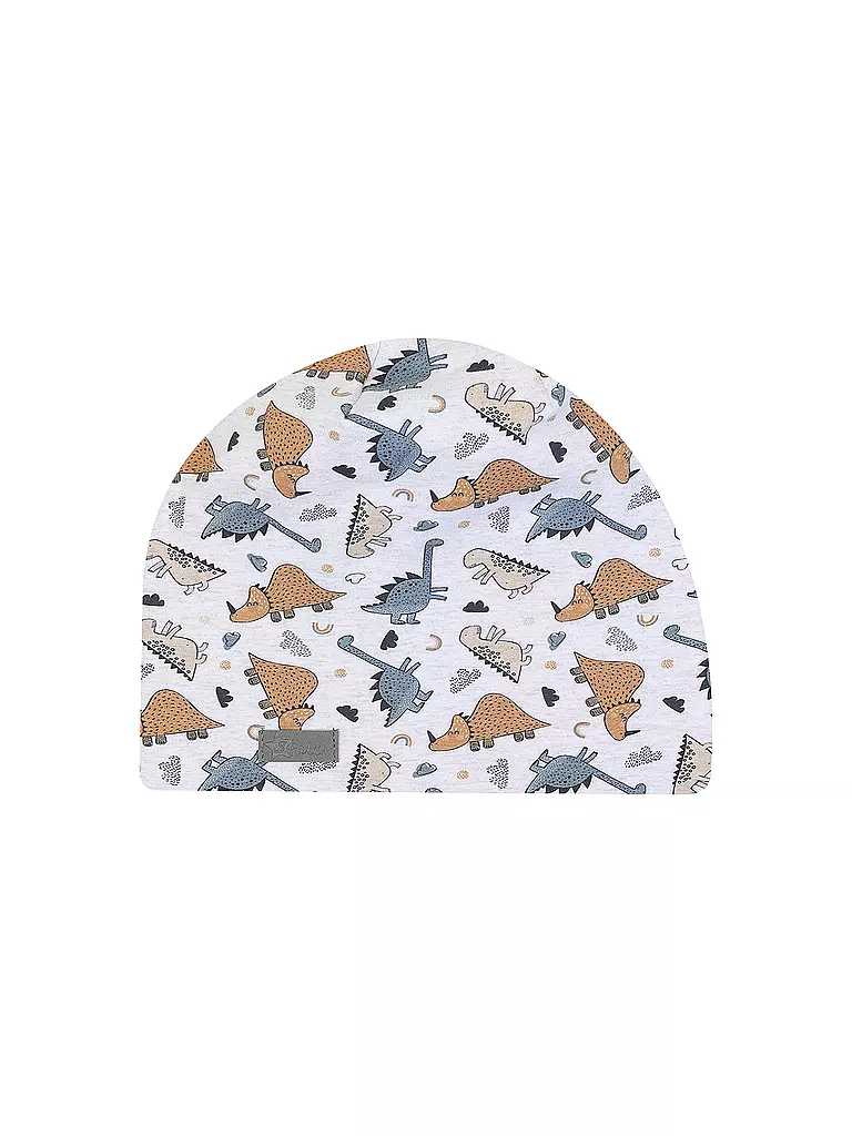STERNTALER Jungen Beanie Dino weiss