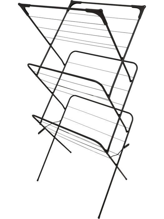 Tørrestativ sort 62 × 50 × 138 cm