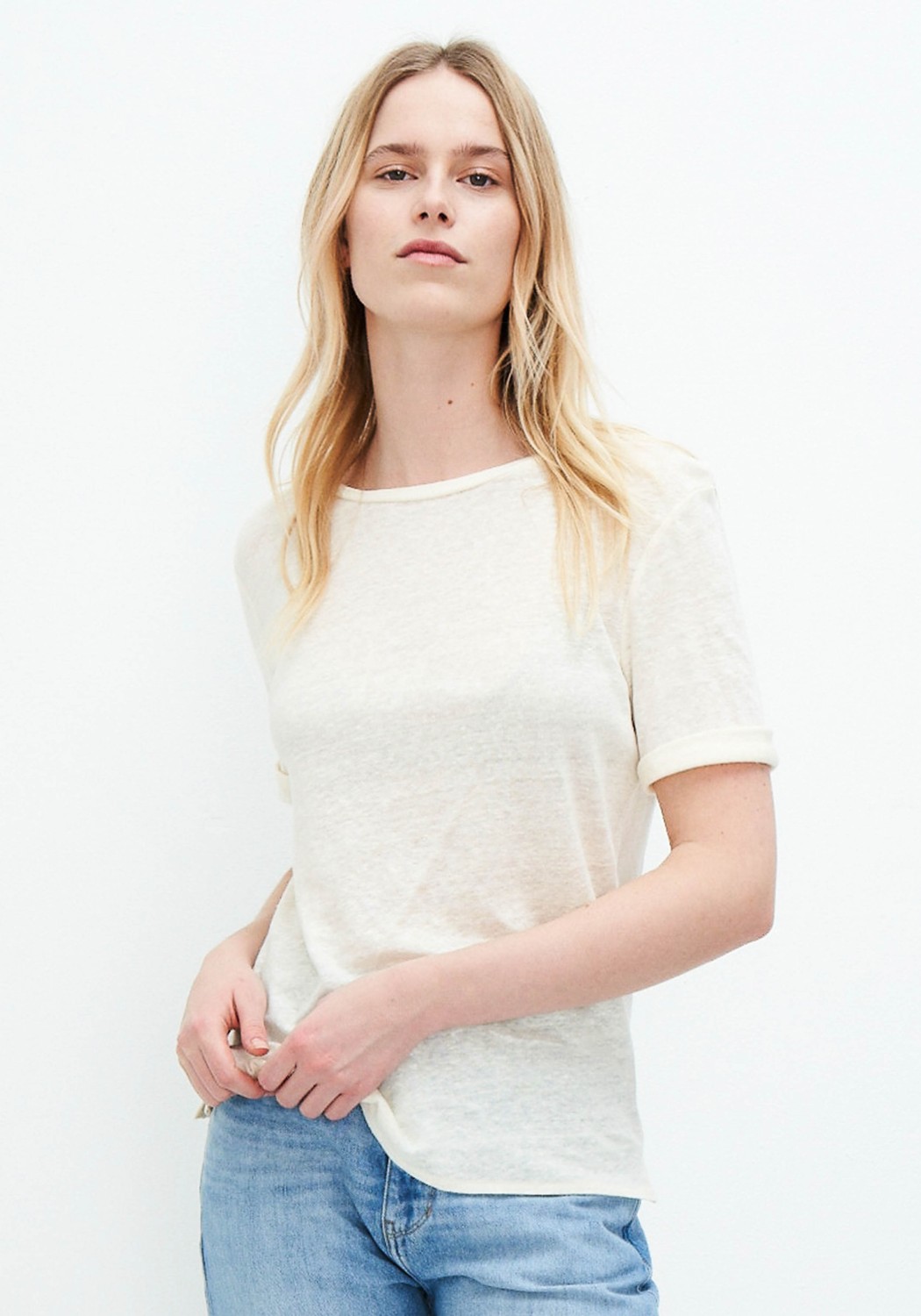 Kuyichi T-Shirt Olivia Tee Off White Melange