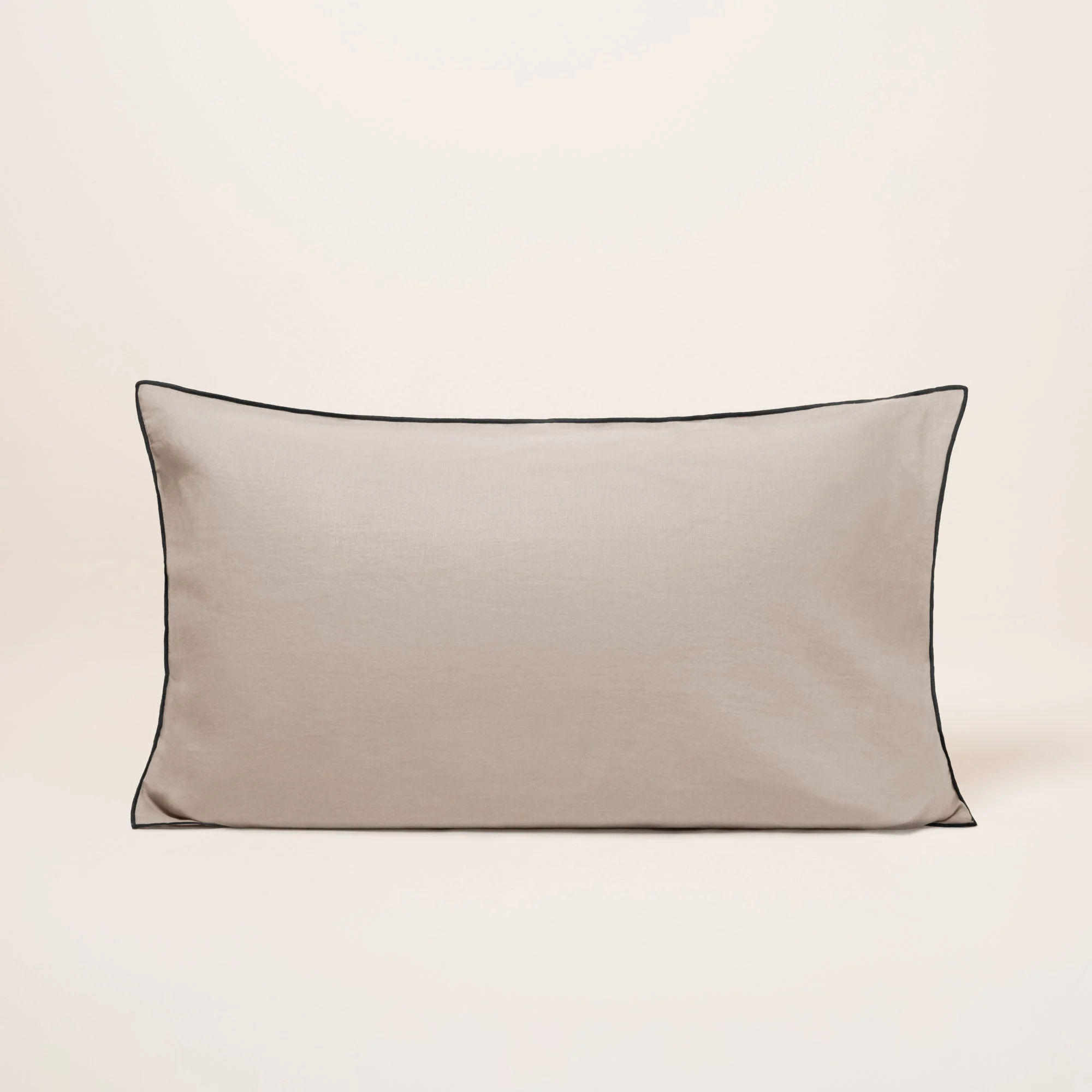 CARLINA - Lot de 2 taies d'oreiller | Beige