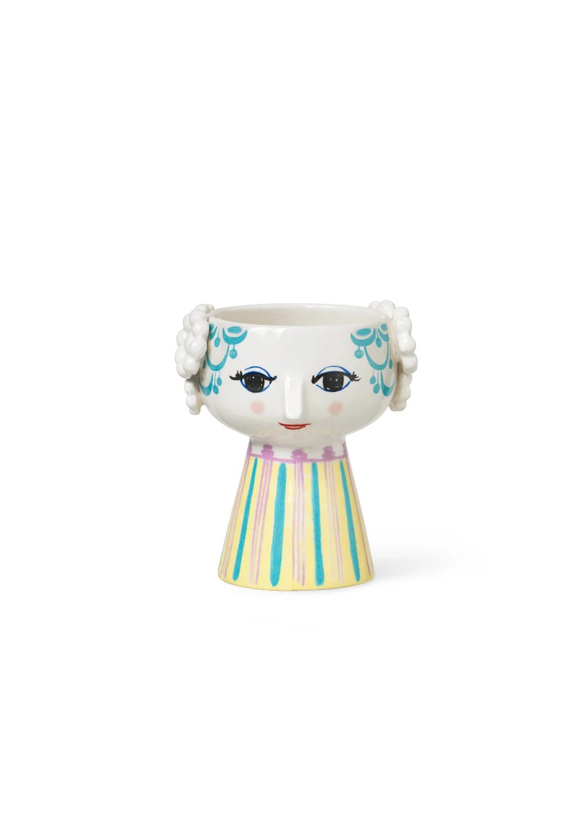 Bjørn Wiinblad  Eva lysestage, lys blå - H9,5 cm.