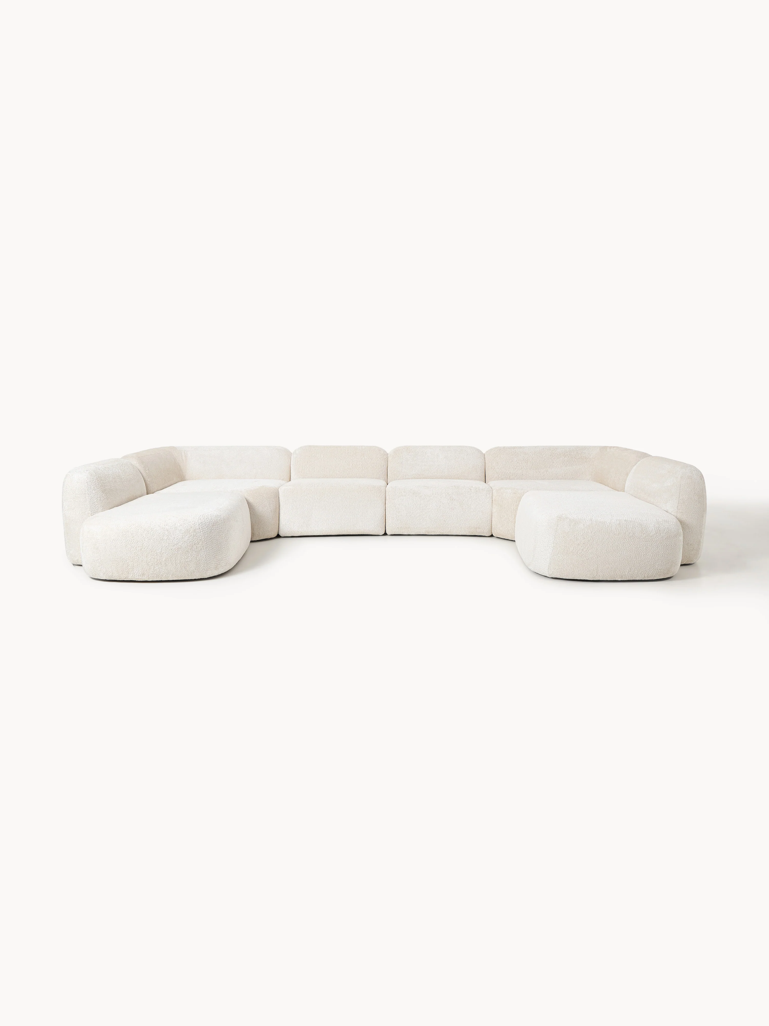 XL modulaire bank Wolke van teddy bouclé