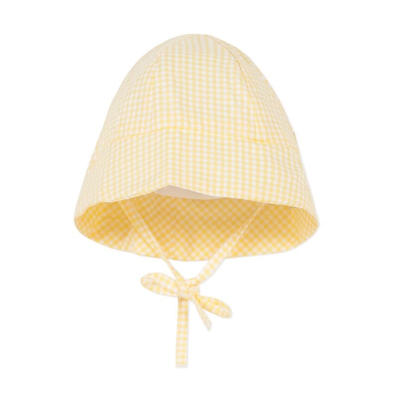 Bob en voile de coton vichy jaune naissance Absorba Aucune nuance