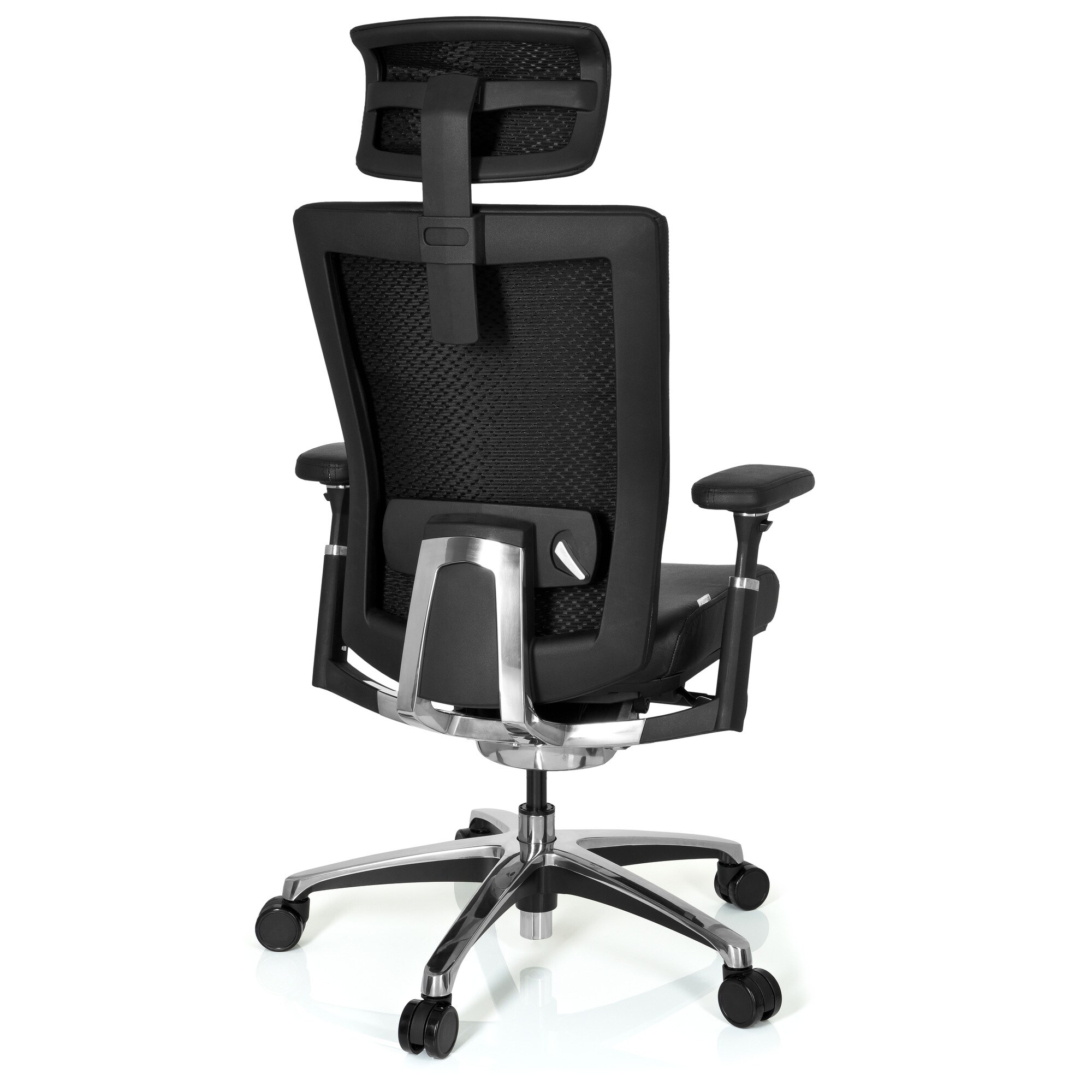 Profi Bürostuhl NOVA Leder mit Armlehnen (höhenverstellbar) hjh OFFICE